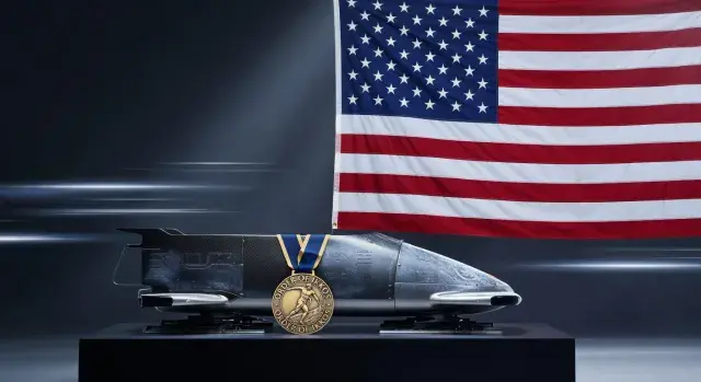 U.S. bobsledder Kaillie Humphries presents Order of Ikkos medal to President Donald Trump